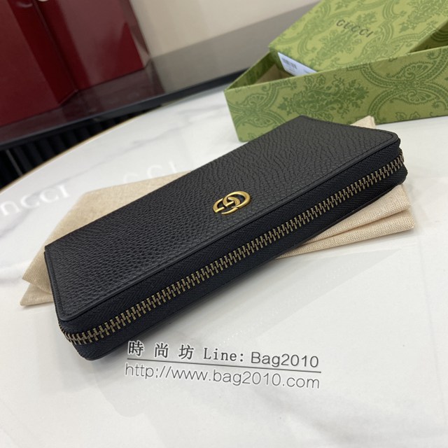 Gucci專櫃古馳最新款Marmont系列長夾全皮男女款長錢包 jh2095型號：739499